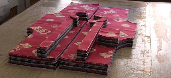 縫製前のパーツ